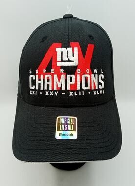 New York Giants 4X Super Bowl Champs Reebok Cap One Size Fits All